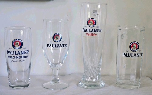 Paulaner beer glasses set - beer, 4