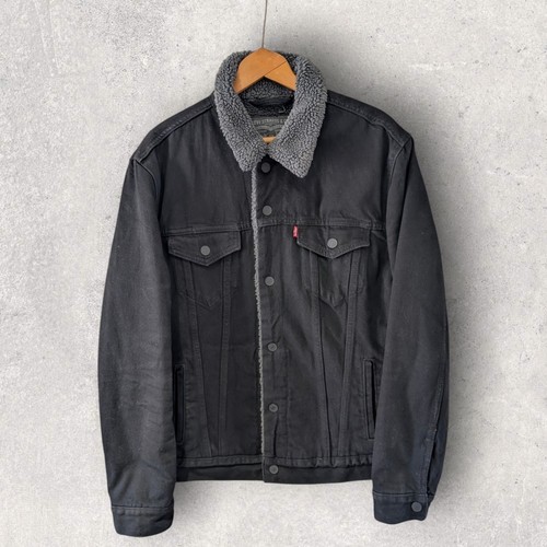 Levi sherpa trucker black - trucker,