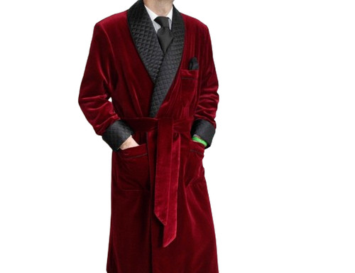 Smoking jacket velvet - velvet, gown