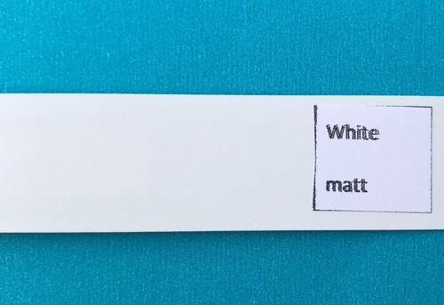 White melamine iron edging - white,