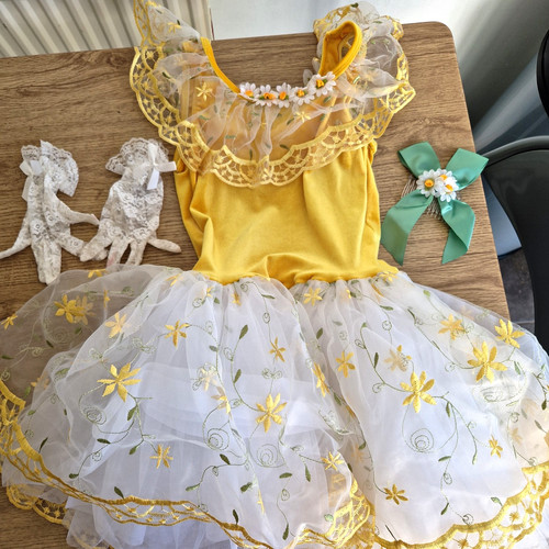 Girls yellow tulle tutu - girls,