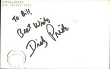 Dicky Pride Signed 3x5 Index