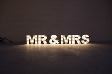 Wedding / Party Light Up Letters with Fairground Bulbs