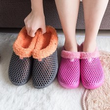 Ladies Outdoor Slippers Furry