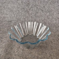 Vintage Pyrex France Fluted Jelly Mould Baking Dish Clear Glass Bowl