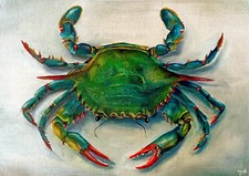 Blue Crab. Original Oil
