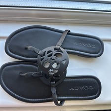 Coach Leather Toe Post Flat