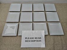 Olympia Square Plates Whiteware in Porcelain, White, 140 x 140 mm, 12 pc (READ)
