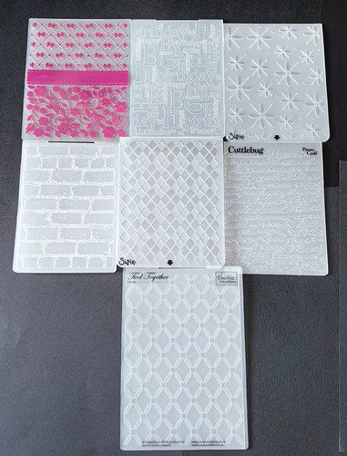 Mixed embossing folders - x, 7