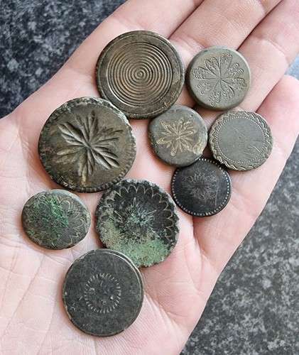 Antique georgian buttons - antique,