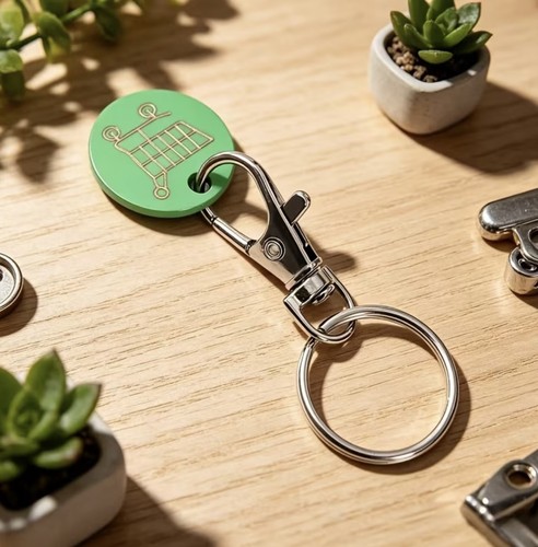 Green shopping trolley - shopping,