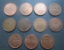 Lot of 11 x 5 EURO Cent Coins - All different countries