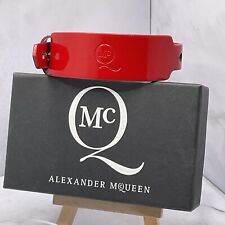 Alexander McQueen McQ Shiney PU Lipstick Red Bracelet, Adjustable W Original Box