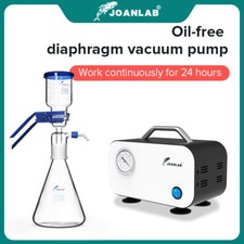New Lab Vacuum Filtration Pump Lab Oilless Diaphragm Vacuum Pump w/Rubber Tube