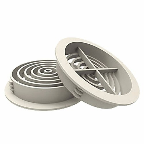 70mm white plastic - plastic, round