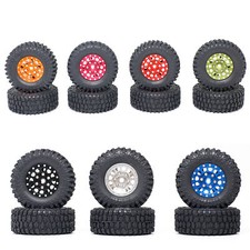  51mm wheels tyres 7mm Hub Hex for TRX4M 1/8 SCX24 RC Car (4PCS)