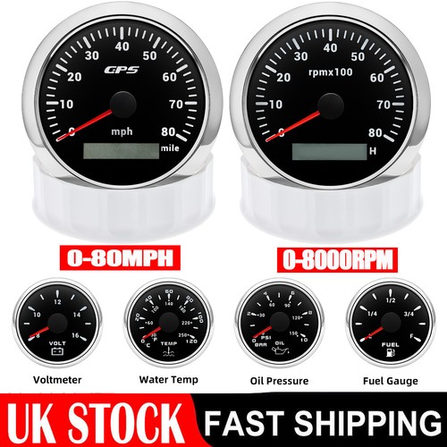 Gauge set 85mm - boat, gps