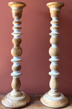 Large Pair 61cm Rustic Wooden