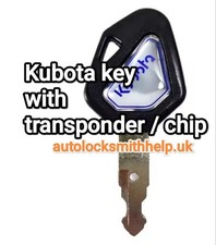 Key for Kubota diggers. With transponder chip.  459A