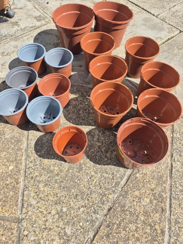 Ceramic plastic plant pots - ceramic,