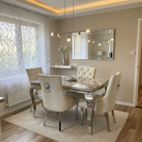 Beige louis dining table with - louis,