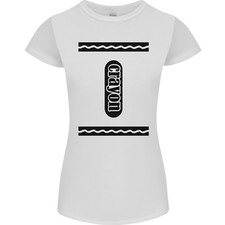 Crayon Fancy Dress Outfit Costume Funny Womens Petite Cut T-Shirt