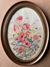 PAINTING Eileen Cooper - Contemporary Watercolour - Poppies. Frame 41 x 31 cm