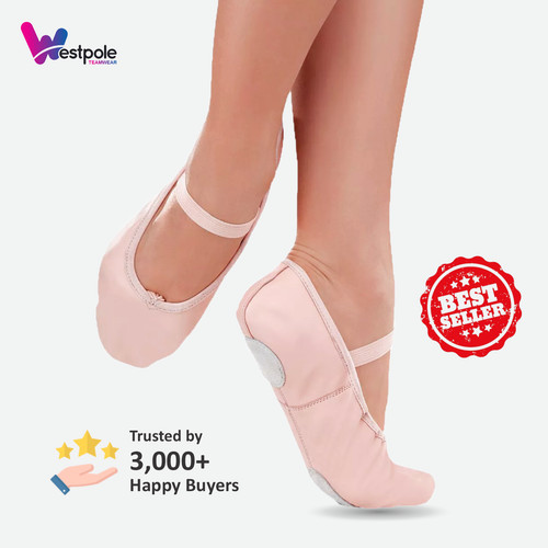 Westpole pink leather ballet - leather,