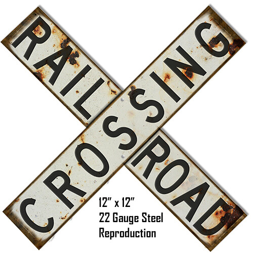 Railroad crossing shape - crossing, 12"