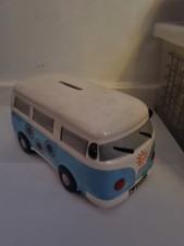 Volkswagen VW Camper Van Ceramic Money Box Great Condition Pre-Loved, VGC
