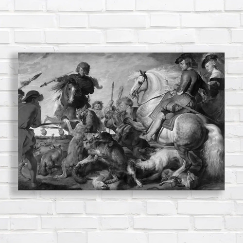 Wild boar hunt baroque - boar, on