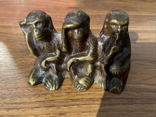 Solid brass wise monkeys - 3,