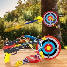 NEW CROSSBOW SET WITH ARROWS TARGET TOY GUN ARCHERY XMAS GIFT SHOOTING GAME KIDS