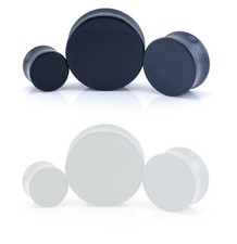 EAR PLUG ACRYLIC STRETCHING TUNNEL Earlets Gauges 6mm - 30mm Black or White 