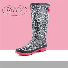 WOMENS LADIES EXTRA WIDE CALF MAX 46 CM WELLIES WATERPROOF RAIN WELLINGTON BOOTS
