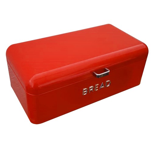 Retro style bread - bin, steel