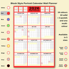 2026 year wall planner block