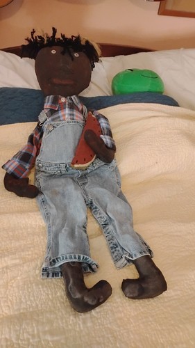 Large folk art vintage rag - large,