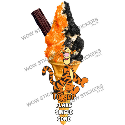 Ice cream van sticker tigger - van,