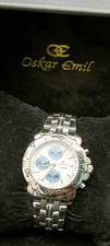 OSKAR EMIL Caesium Men's Stainless Steel Chronograph Watch VGC & Working