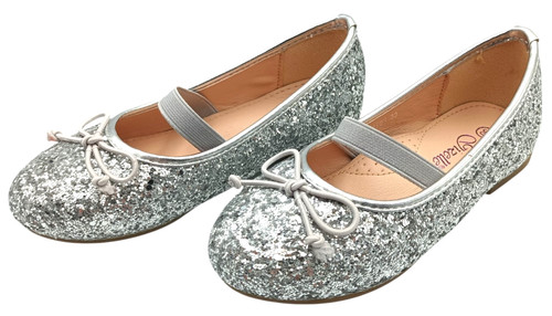 Silver glitter mary jane shoes - mary,