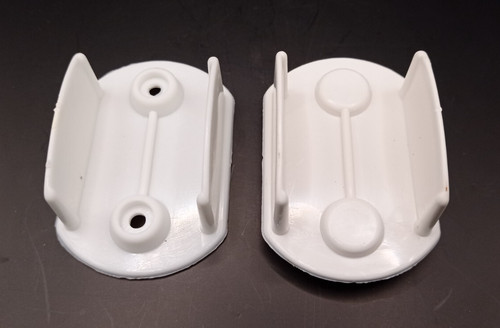 Shower door white handle - door, set