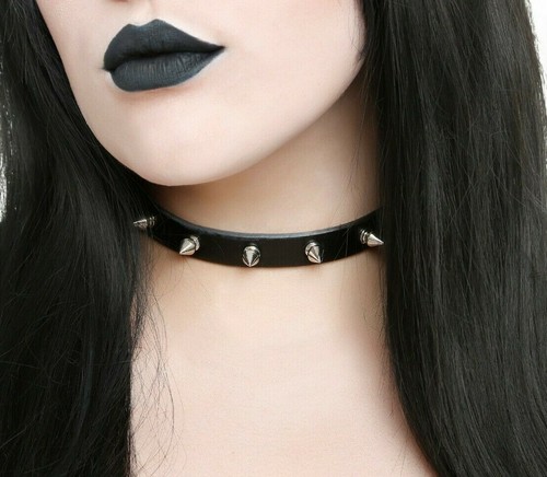 Spike choker necklace - necklace, studded