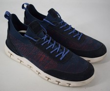 Men's Navy Blue & Red Clarks Nature X Go Trainers Size UK 11G.