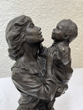 Heredities Motherhood In Cold Cast Bronze Figurine Sculpture 24cm High
