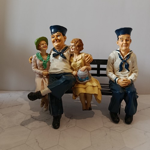 Vintage laurel hardy bench - laurel, &