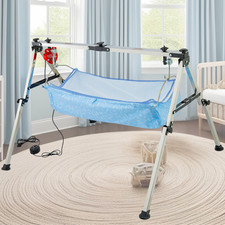 TinyTyke Square Pipe Automatic Baby Cot –Safe Fully Foldable Cradle with Hammock