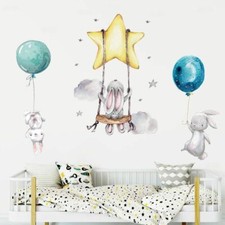 Cute Bunny Rabbit Nursery Wall