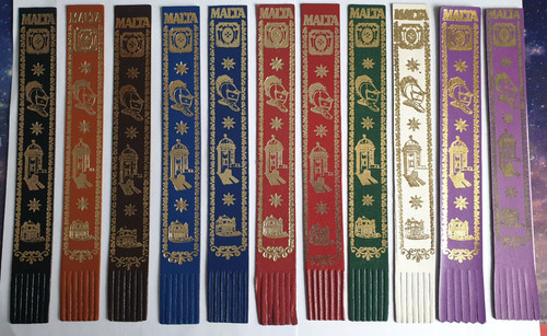 Leather bookmark malta maltese - leather,
