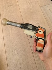 Vintage toy tin/metal gun with